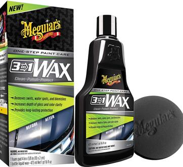 Meguiar's 3-in-1-Wax one step paint care 473 ml zwart