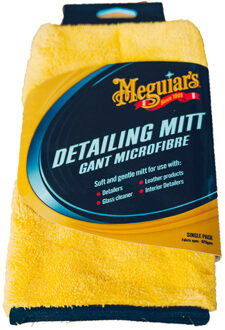 Meguiar's Detailing Mitt washandschoen microvezel geel