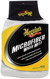Meguiar's washandschoen Wash Mitt microvezel 28 cm wit
