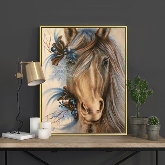 Meian Kruissteek Borduurpakketten 14CT Paard Dier Katoenen Draad Schilderen DIY Handwerken DMC Nieuwjaar Home Decor VS- 0047