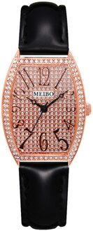 Meibo Mode Kunstmatige Materiaal Band Dames Pin Gesp Quartz Horloge Rvs Mesh Quartz Atch Relogio Masculino zwart