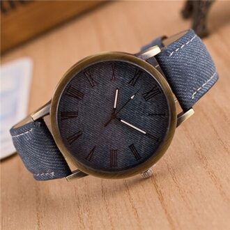 Meibo Quartz Heren Casual Horloges Lederen Band Houten Kleur Polshorloge Heren Dames Horloge blauw