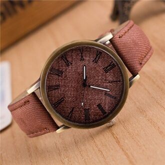 Meibo Quartz Heren Casual Horloges Lederen Band Houten Kleur Polshorloge Heren Dames Horloge koffie