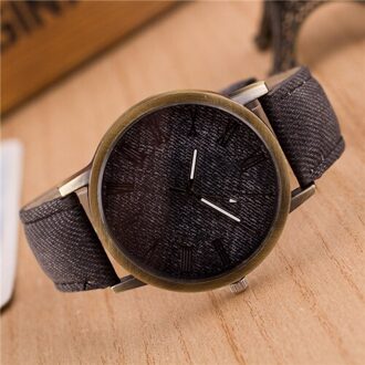 Meibo Quartz Heren Casual Horloges Lederen Band Houten Kleur Polshorloge Heren Dames Horloge zwart