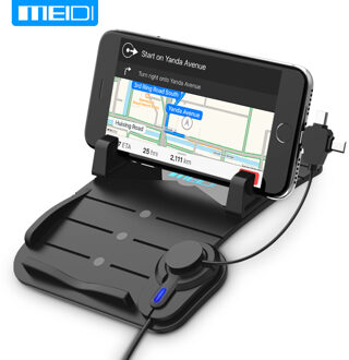 MEIDI Auto Mount Telefoon Oplader Houder USB met DC 5V 2.1A porta celular para Auto USB Car Charger fit voor Samsung Android Type c