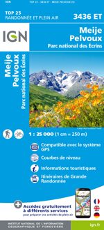 Meije Pelvoux. Pn Des Ecrins 1:25 000