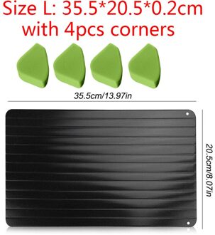 Meijuner Snelle Ontdooien Lade Dooi Bevroren Voedsel Vlees Fruit Quick Ontdooien Plaat Board Ontdooien Keuken Gadget Tool doorzichtig