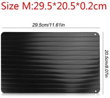 Meijuner Snelle Ontdooien Lade Dooi Bevroren Voedsel Vlees Fruit Quick Ontdooien Plaat Board Ontdooien Keuken Gadget Tool M 29.5X20.5X0.2cm