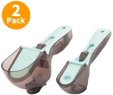 Meijuner Verstelbare Maatlepels Met Magnetische Snaps Draagbare Metering Scoop Precieze Plastic Schaal Voor Bakken 30/130Ml MJR 30x130ML-SxL