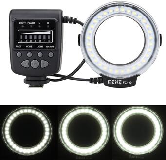 Meike FC100 LED Macro Ring Flash Photo Speedlite Licht voor Canon 5d mark II Nikon D3200 D3100 Dslr Camera