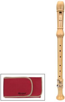 Meinel MNL-330 altblokfluit altblokfluit, F-stemming, Duits systeem, esdoorn, naturel, 3-delig, met klep