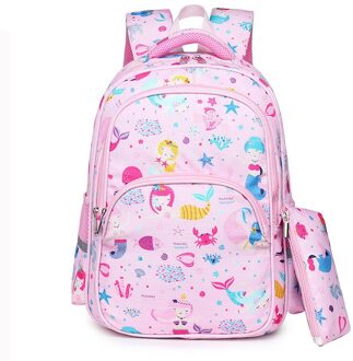 Meisje Afdrukken Primaire Boekentas Waterdicht School Rugzakken Voor Meisjes Kids School Tassen Kinderen Cadeau Mochila roze