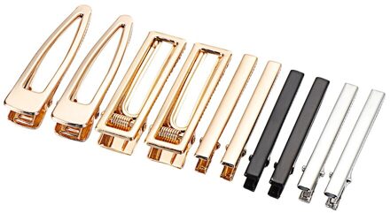 Meisje Mode Schattige Haar Pin Mold Uv Hars Mallen Diy Geometrische Haarspeld Mallen Handwerk Silicone Mold Resin Sieraden Mallen 10stk gemengd Hairpin