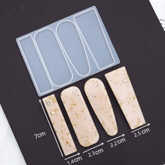 Meisje Mode Schattige Haar Pin Mold Uv Hars Mallen Diy Geometrische Haarspeld Mallen Handwerk Silicone Mold Resin Sieraden Mallen Hairpin Mold 1