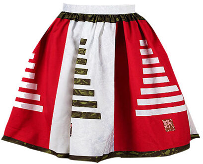 Meisje Rok Kerst Rok Tiener Kids Meisje 3D Print Festival Prinses Rok Kleding party rok voor kinderen meisje ropa niña Rood / M