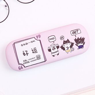 Meisje Student Brillen Doos Cartoon Eenvoudige Lenzenvloeistof Doos Bijziendheid Glazen Opbergdoos Draagbare Druksterkte Gevouwen Brillenkoker