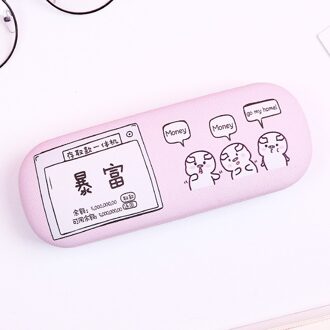 Meisje Student Brillen Doos Cartoon Eenvoudige Lenzenvloeistof Doos Bijziendheid Glazen Opbergdoos Draagbare Druksterkte Gevouwen Brillenkoker