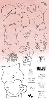 Meisje Transparante Clear Postzegels En Stansmessen Voor Diy Scrapbooking/Card Making/Kids Kerst Fun Decoratie Benodigdheden 11x20 cm postzegel