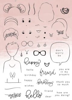 Meisje Transparante Clear Postzegels En Stansmessen Voor Diy Scrapbooking/Card Making/Kids Kerst Fun Decoratie Benodigdheden 15x20 cm postzegel