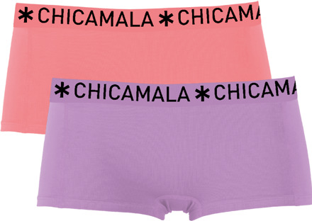 Meisjes 2-pack Boxershorts Effen