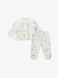 Meisjes baby joggingpak jasmine snow white Wit - 74