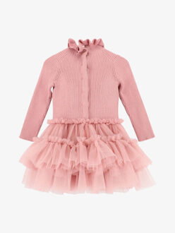 Meisjes baby jurk bliss knitted tulle Roze - 80/86