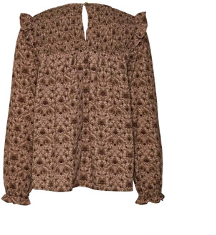 meisjes blouse Bruin - 134