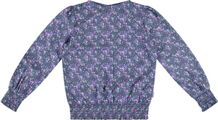 Meisjes blouse - Dress blauw - Maat 86/92