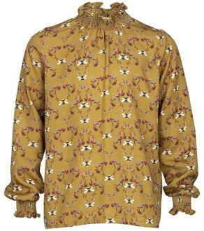 Meisjes blouse - Fieke - Geel - Maat 158/164