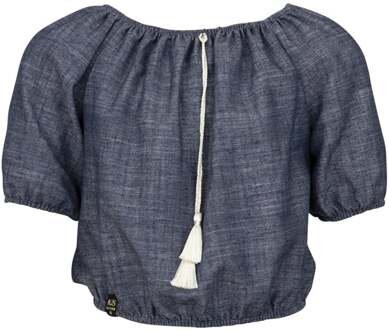 Meisjes blouse - Jilly - blauw - Maat 146/152