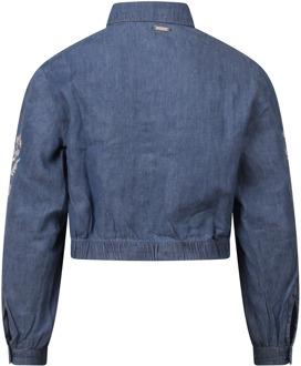 meisjes blouse Medium denim - 152-158