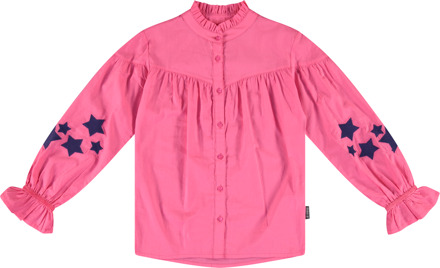 Meisjes blouse - Roze carnation - Maat 86/92
