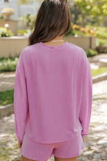 Meisjes Boog Applicatie Loungewear Set Paars