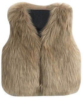 Meisjes Faux Fur Vest Jassen Peuter Kids Baby Girl Winter Warm Vest Dikke Jas Uitloper Kinderen Kleding Bovenkleding 4T