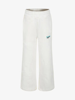 Meisjes flared broek creme - maat 104 Ecru
