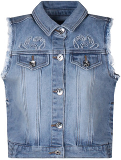 meisjes gilet Medium denim - 164-170