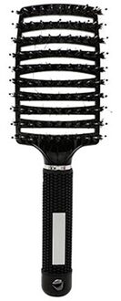 Meisjes Haar Hoofdhuid Massage Kam Borstel Varkenshaar Nylon Vrouwen Krullend Massage Kam Haar Borstel Voor Salon Kappers Styling Tools zwart met bristle