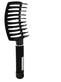 Meisjes Haar Hoofdhuid Massage Kam Borstel Varkenshaar Nylon Vrouwen Krullend Massage Kam Haar Borstel Voor Salon Kappers Styling Tools zwart