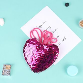Meisjes Hart Portemonnee Tas Schattige Pailletten Kleine Tote Mode Handtas Purse Kids Rekwisieten