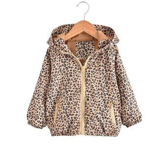 Meisjes Jassen Cheetah Print Meisjes Jas Hooded Baby Girl Fall Kleding Warme Jas Bovenkleding Herfst Peuter Baby jas 6T