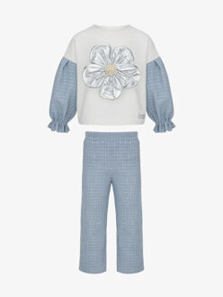 Meisjes joggingpak blue mirage Blauw - 110