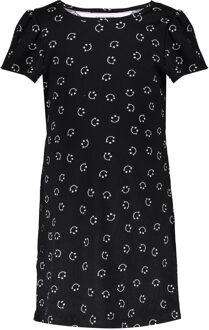 Meisjes jurk - Beagle - Print zwart/wit - Maat 122/128