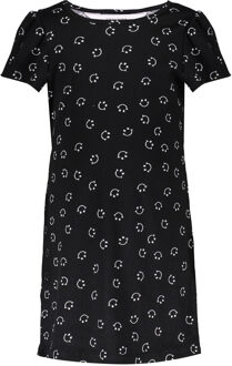 Meisjes jurk - Beagle - Print zwart/wit - Maat 98/104