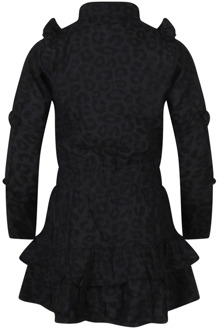 meisjes jurk Black denim - 116-122