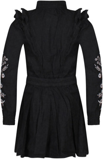 meisjes jurk Black denim - 140-146