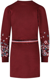 meisjes jurk Donker rood - 152-158