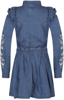 meisjes jurk Medium denim - 104-110