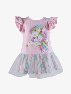 Meisjes jurk unicorn girls faves Roze - 104