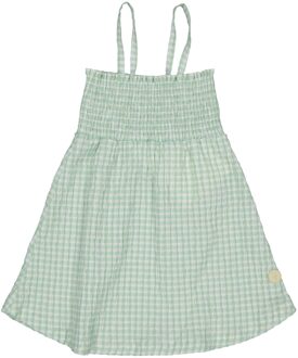 Meisjes jurk - Valora - AOP Mint groen geruit - Maat 104