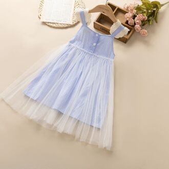 Meisjes Jurken Peuter Meisje Jurken Kinderen Kleding Meisje Jurk Meisjes Zomer Mesh Plaid Sling Dress Party Jurken Voor Meisjes 3-4T